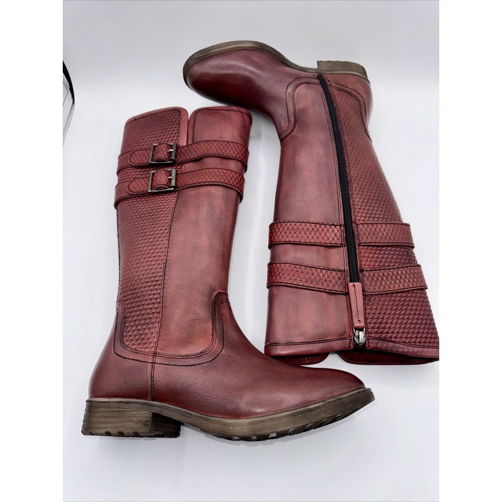 ROAN by Bed Stu Date Riding Boot Women's Size 7.5 Distressed Red Leather - Picture 13 of 14